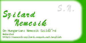 szilard nemcsik business card